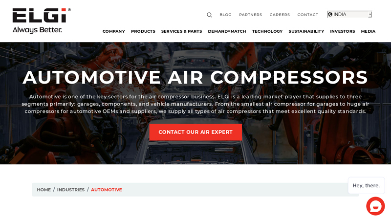 Automotive Air Compressors From ELGi