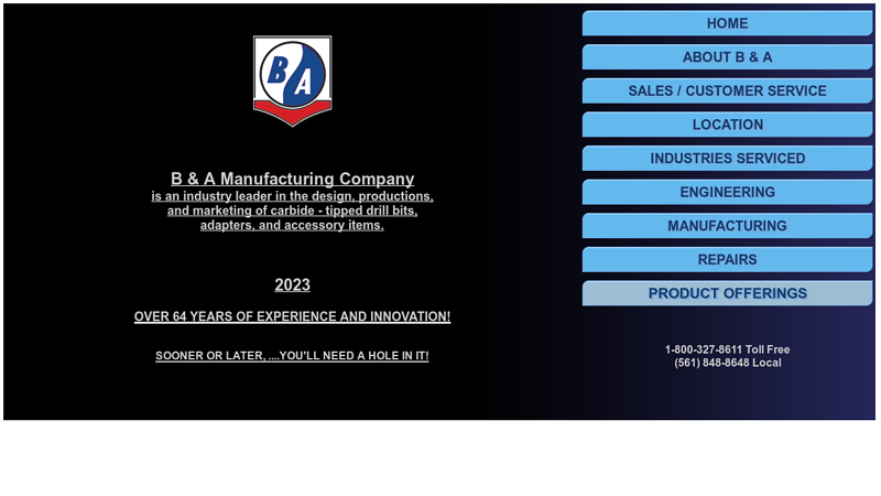 B & A Manufacturing Co.