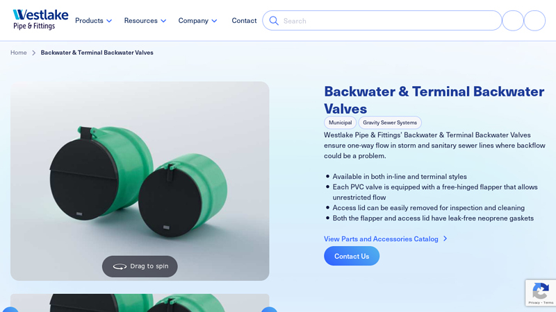 Backwater & Terminal Backwater Valves