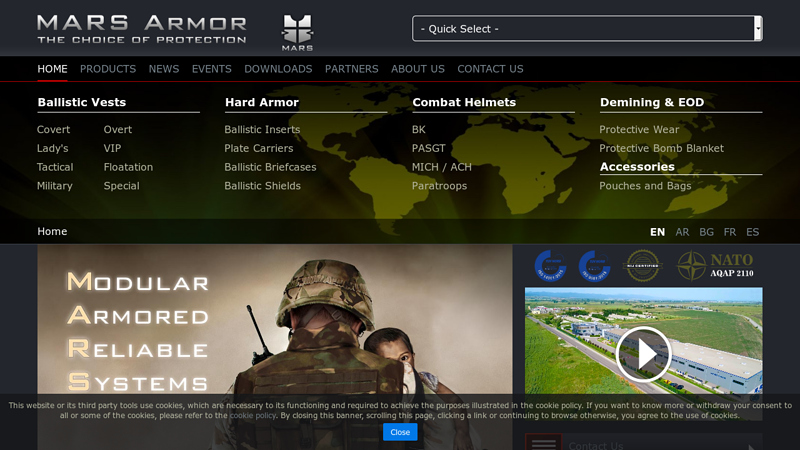 Ballistic body armor, Bullet proof vest, ballistic insets and plates