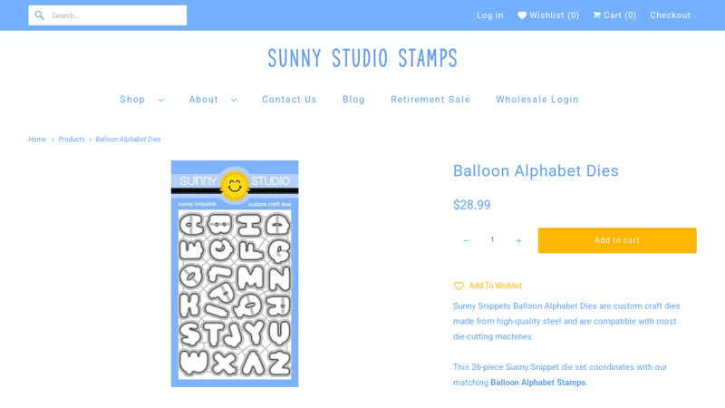 Balloon Alphabet Dies