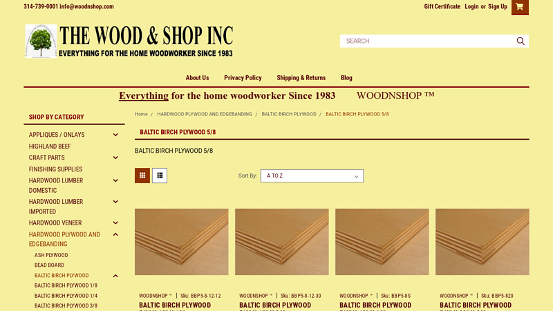 BALTIC BIRCH PLYWOOD 5/8