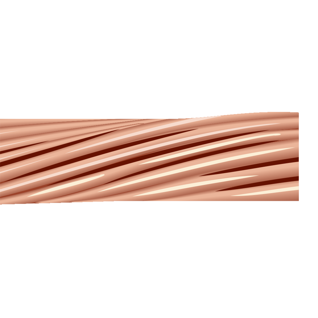 Bare Copper, Stranded, 2 AWG, Copper,Soft Drawn