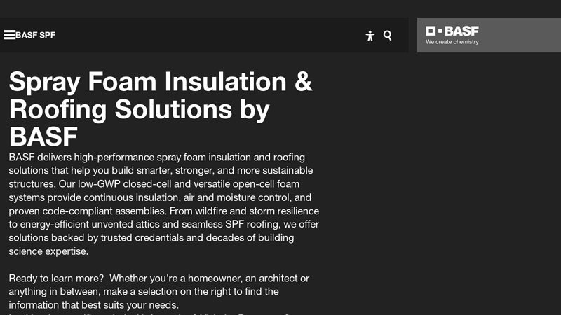 BASF SPF: Spray Foam Insulation & Roofing