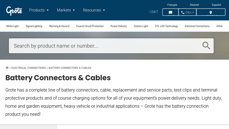 Battery Connectors, Cables, & Protective Products