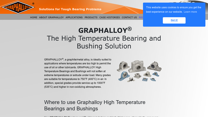 Bearing and Bushings for High Temperature Applications