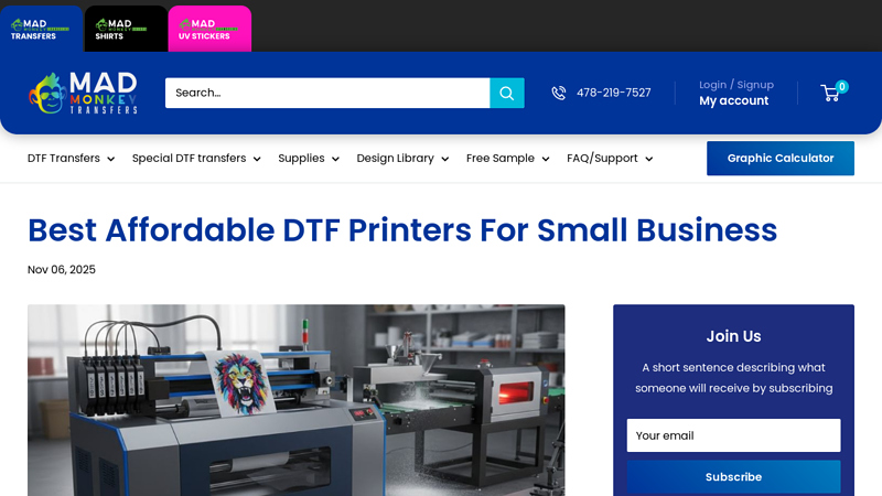Best Affordable DTF Printers For Small Business