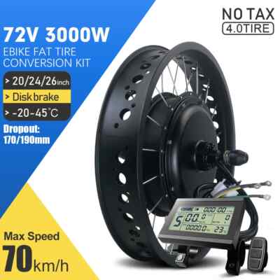 Best Rear Hub Ebike Conversion Kit 72V 3000W For Sale