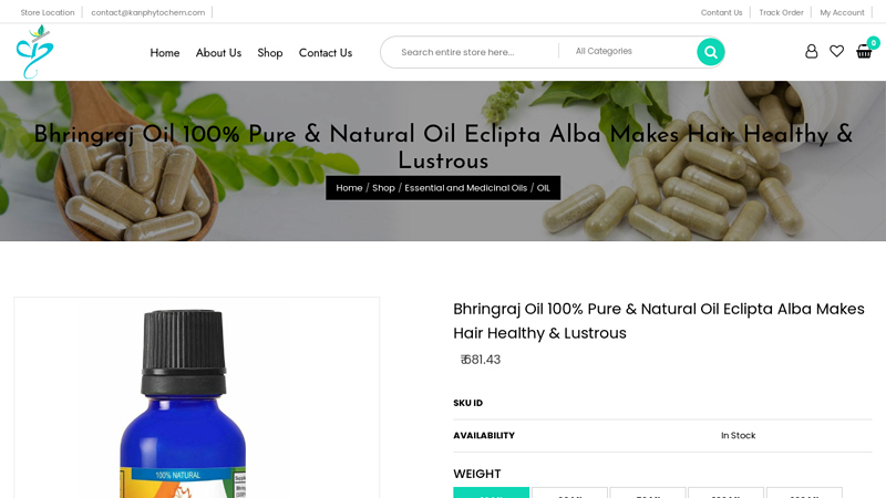 Bhringraj Oil 100% Pure & Natural Oil Eclipta Alba...