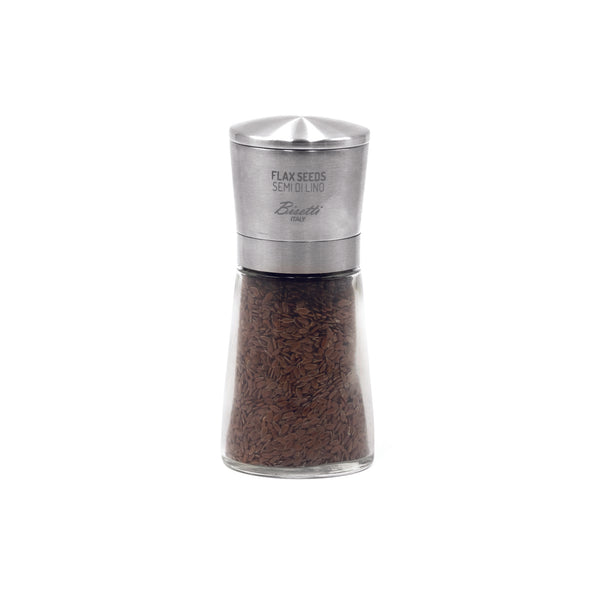 Bisetti La Spezia Glass Bottle Flax Seed Mill, 5 3/4 Inch