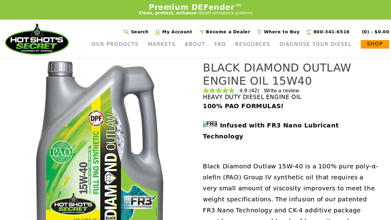 Black Diamond OUTLAW Engine Oil 15W40