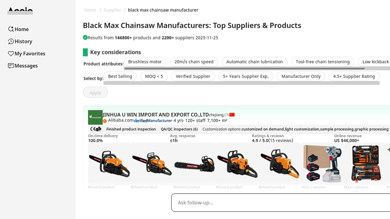 Black Max Chainsaw Manufacturers