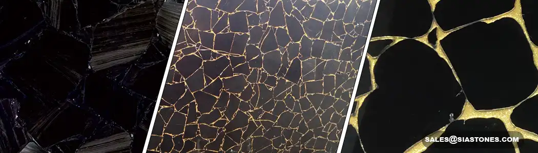 Black Obsidian Semi-Precious Gemstone Slab