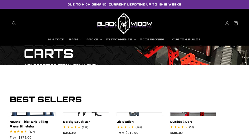 Black Widow Training Gear