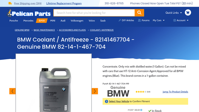BMW Coolant / Antifreeze Genuine BMW 82