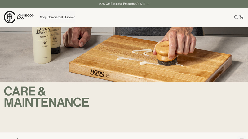 Boos Blocks Care and Maintenance