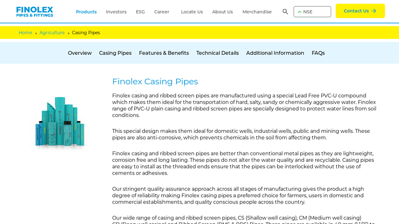Borewell Casing Pipes