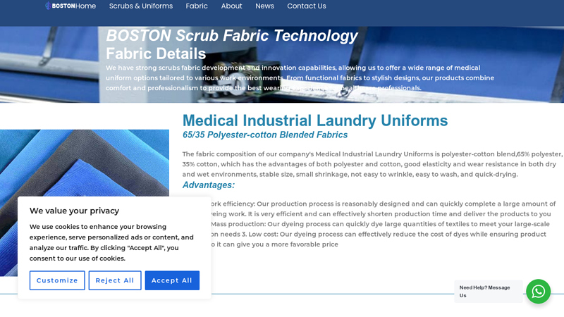BOSTON Scrubs Fabric Technology fabric details