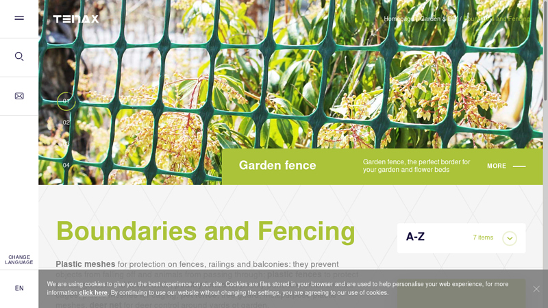 Boundaries and Fencing. & Garden Products. Tenax
