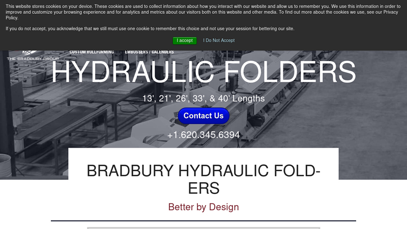 Bradbury Hydraulic Long Folders