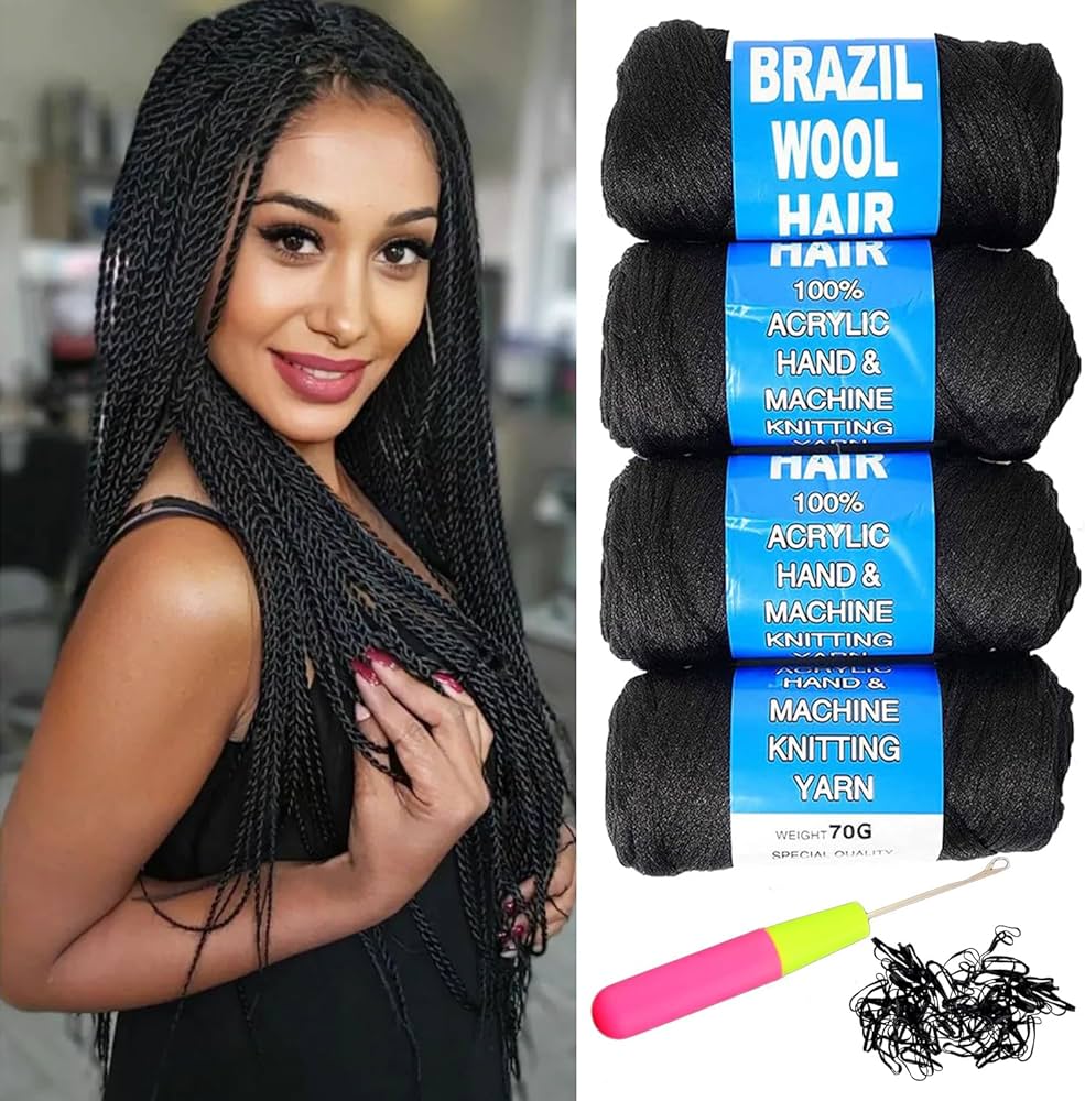 Brazilian Wool Hair Acrylic Yarn for African Hair Braiding
