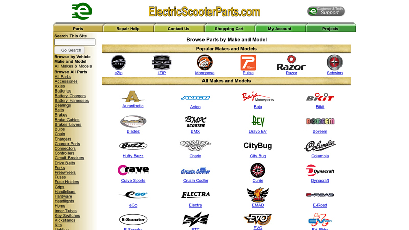 Browse Parts by Make and Model