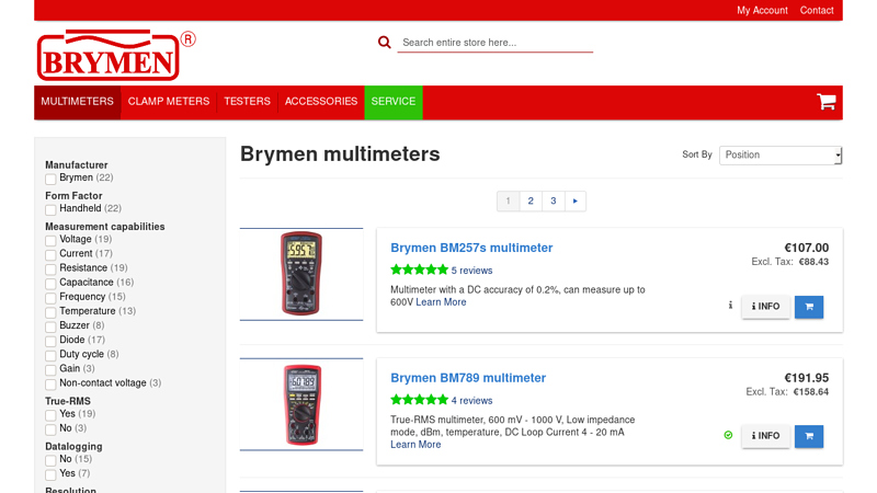 Brymen multimeters