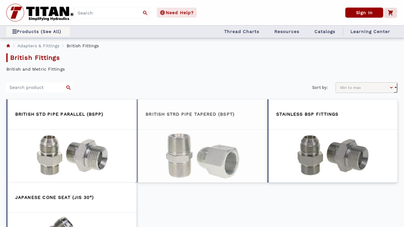 BSPP, BSPT, British Fittings