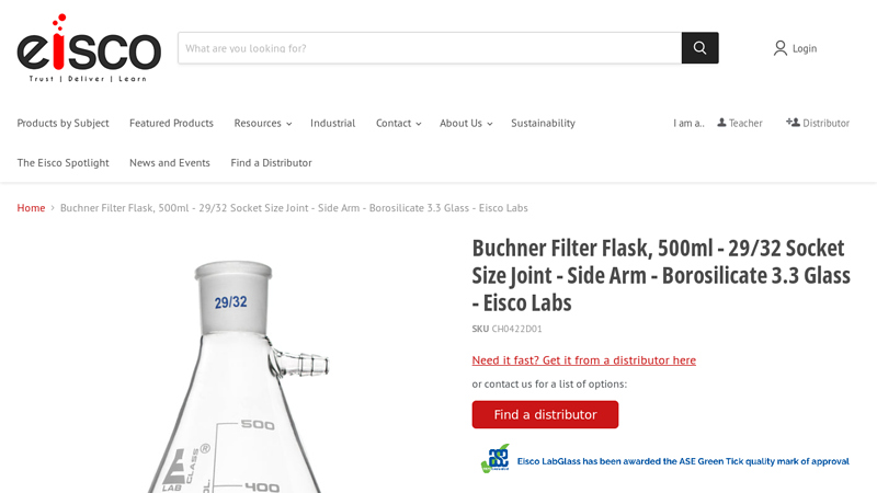 Buchner Filter Flask, 500ml