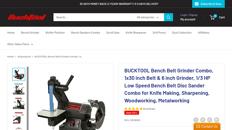 Bucktool 1x30 Belt & 6