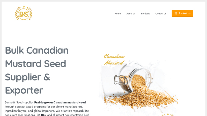 Bulk Canadian Mustard Seed Supplier & Exporter