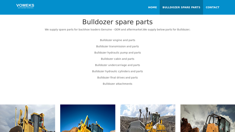 Bulldozer spare part supplier company
