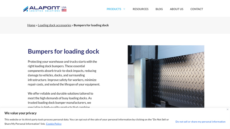 Bumpers for loading docks