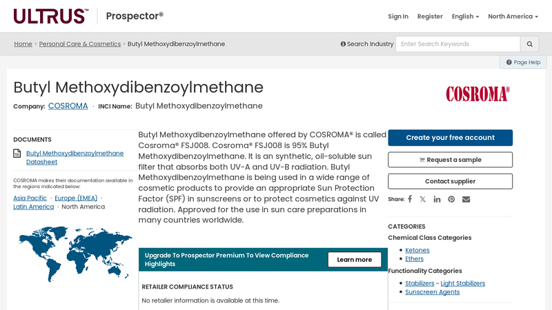 Butyl Methoxydibenzoylmethane by COSROMA