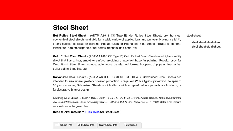 Buy Steel Sheet Online