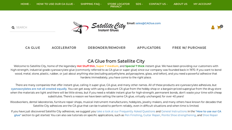 CA Glue from Satellite City Instant Glues