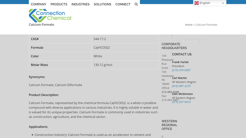 Calcium Formate Supplier & Distributor