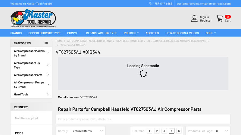 Campbell Hausfeld Air Compressor Parts