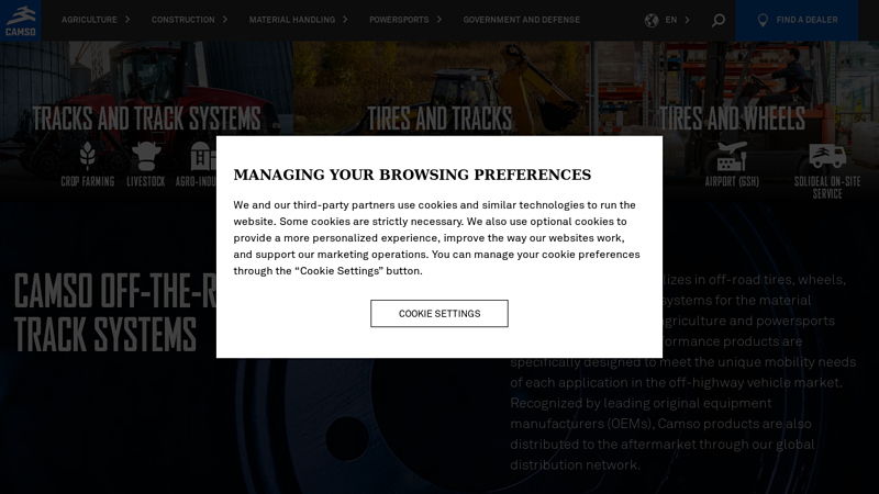 Camso tracks & tires off-road systems for optimal performance
