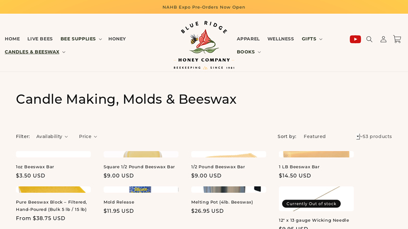 Candle Making, Molds & Beeswax