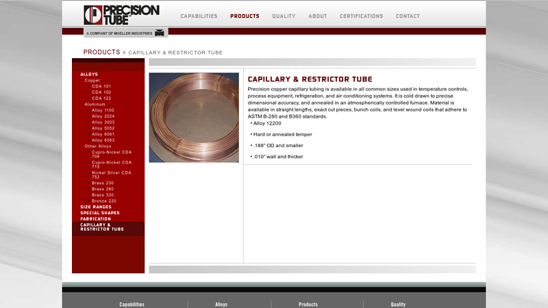 Capillary & Restrictor Tube