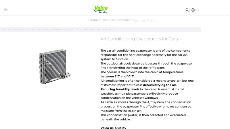 Car Air Conditioning Evaporators