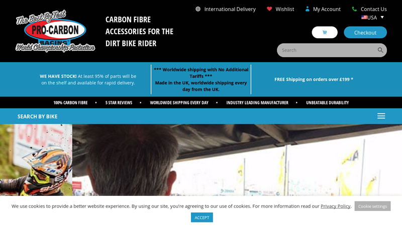Carbon Fibre Motocross Parts & Protection