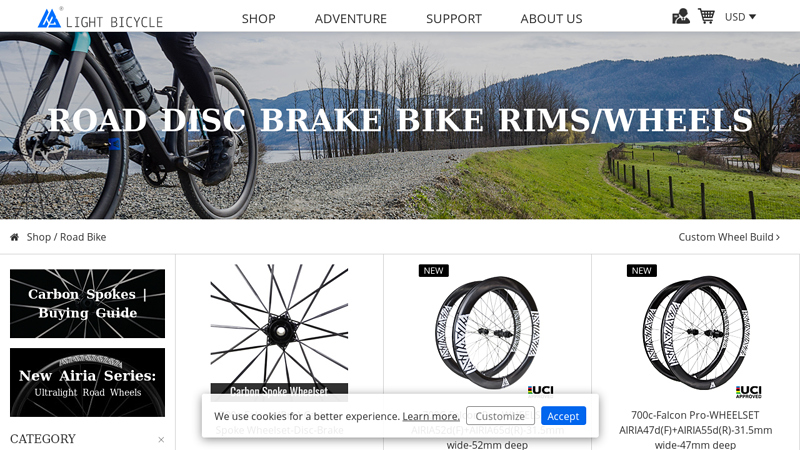 Carbon Road/CX/Gravel Wheels (Disc Brake)