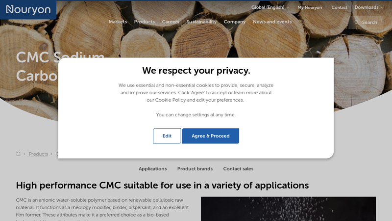 Carboxymethyl cellulose (CMC)