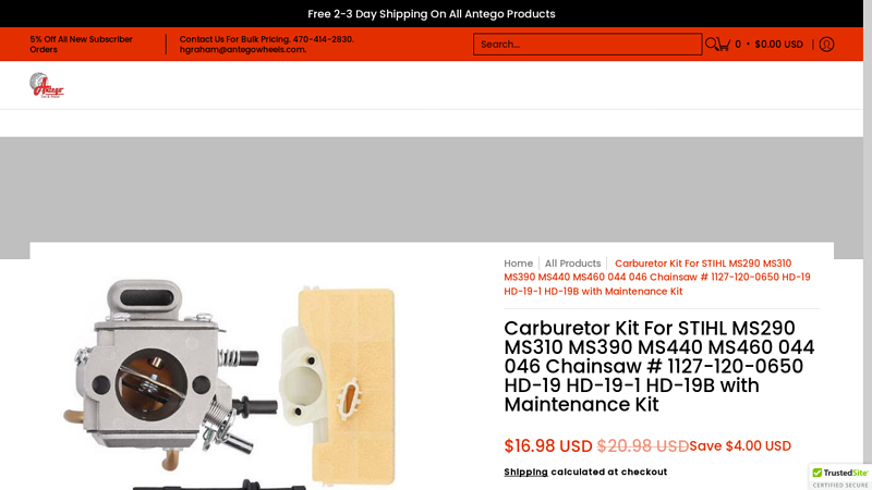 Carburetor Kit For STIHL MS290 MS310 MS390 MS440 MS460 044 ...