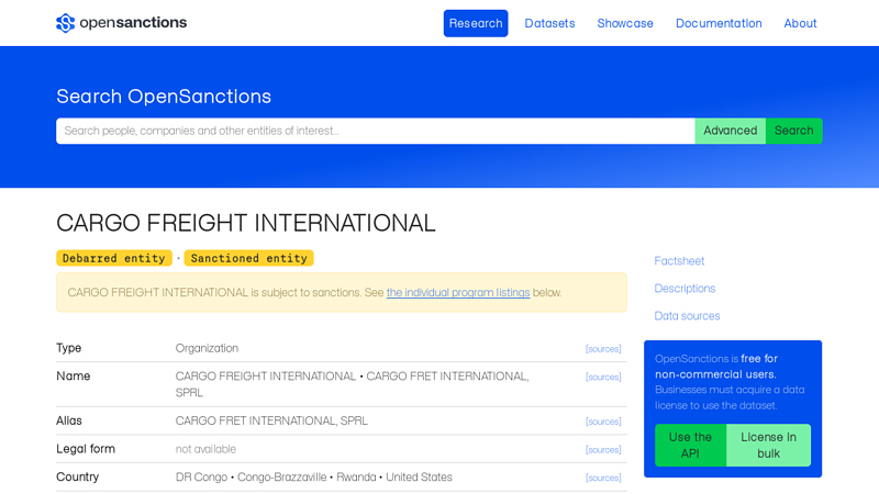 CARGO FREIGHT INTERNATIONAL