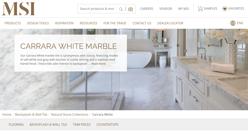 Carrara White Marble Collection