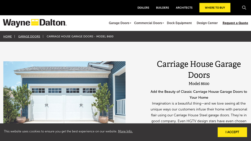 Carriage House Garage Doors Model 8600