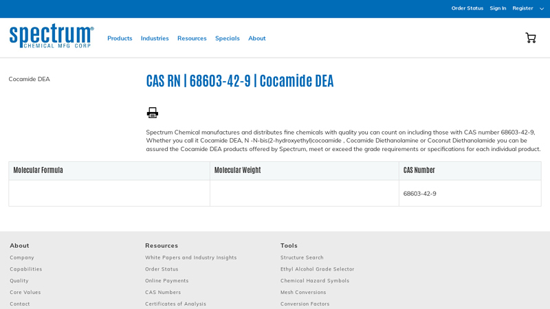 CAS Number 68603-42-9